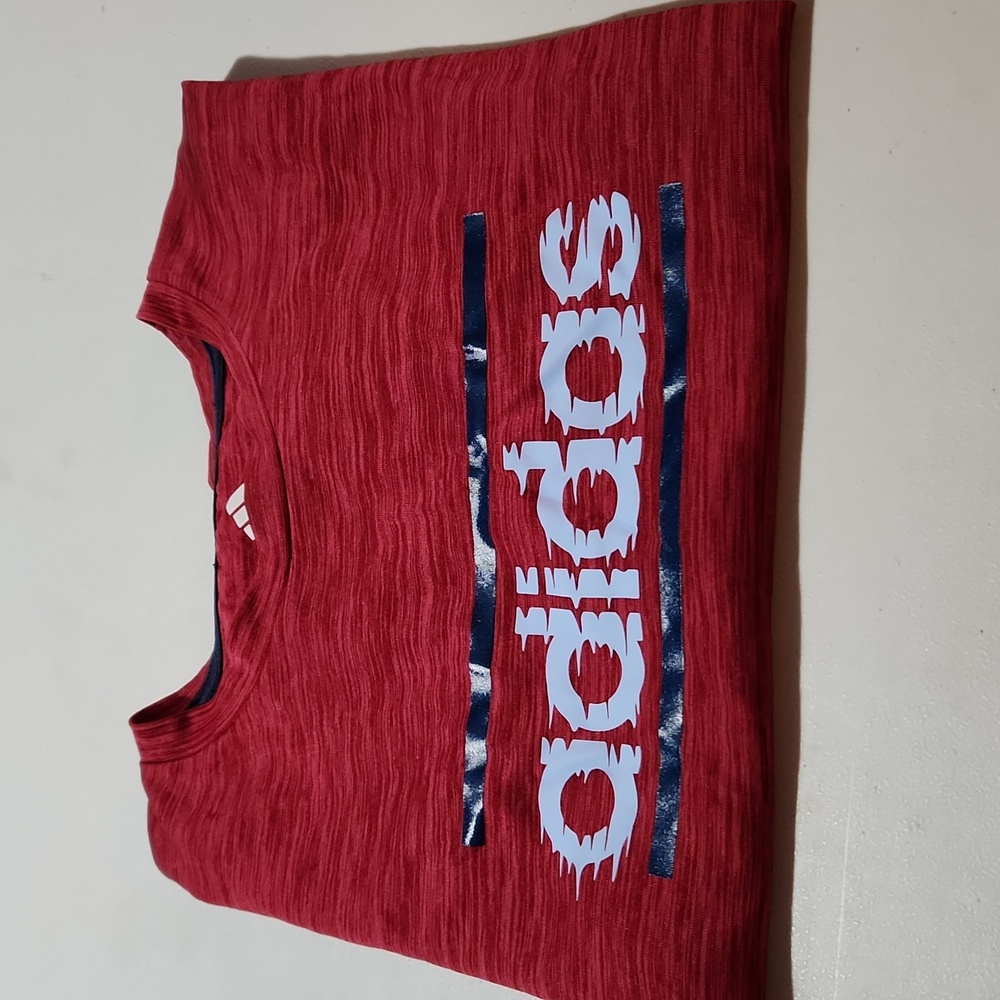 Adidas youth long sleeve tshirt red medium 10/12